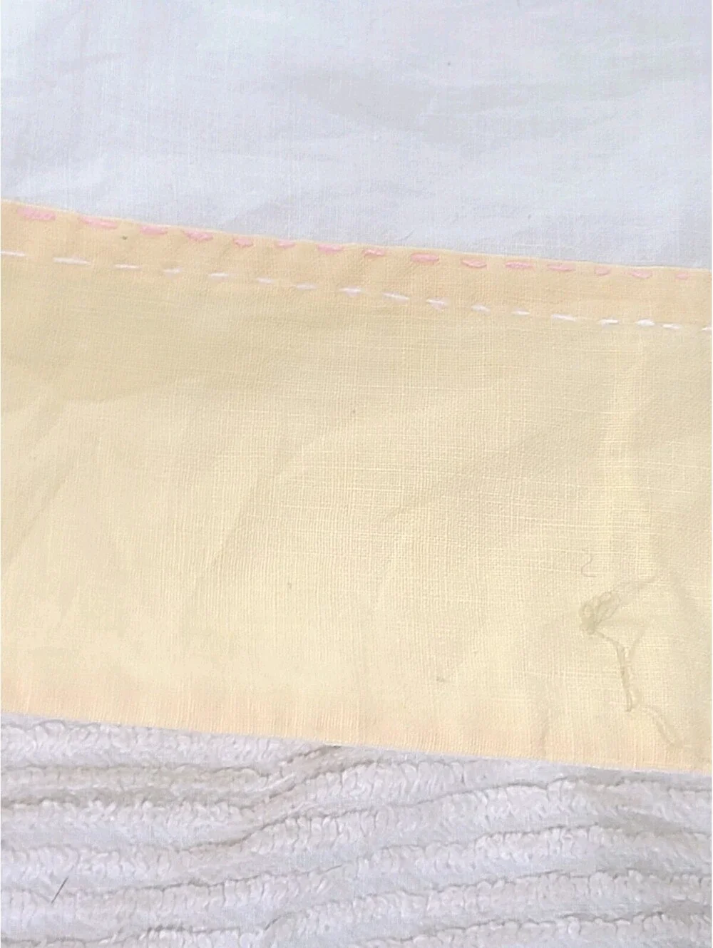 Vintage 1940s Tablecloth Hand Embroidered Art Deco 100% Cotton Summer Quilt Ooak